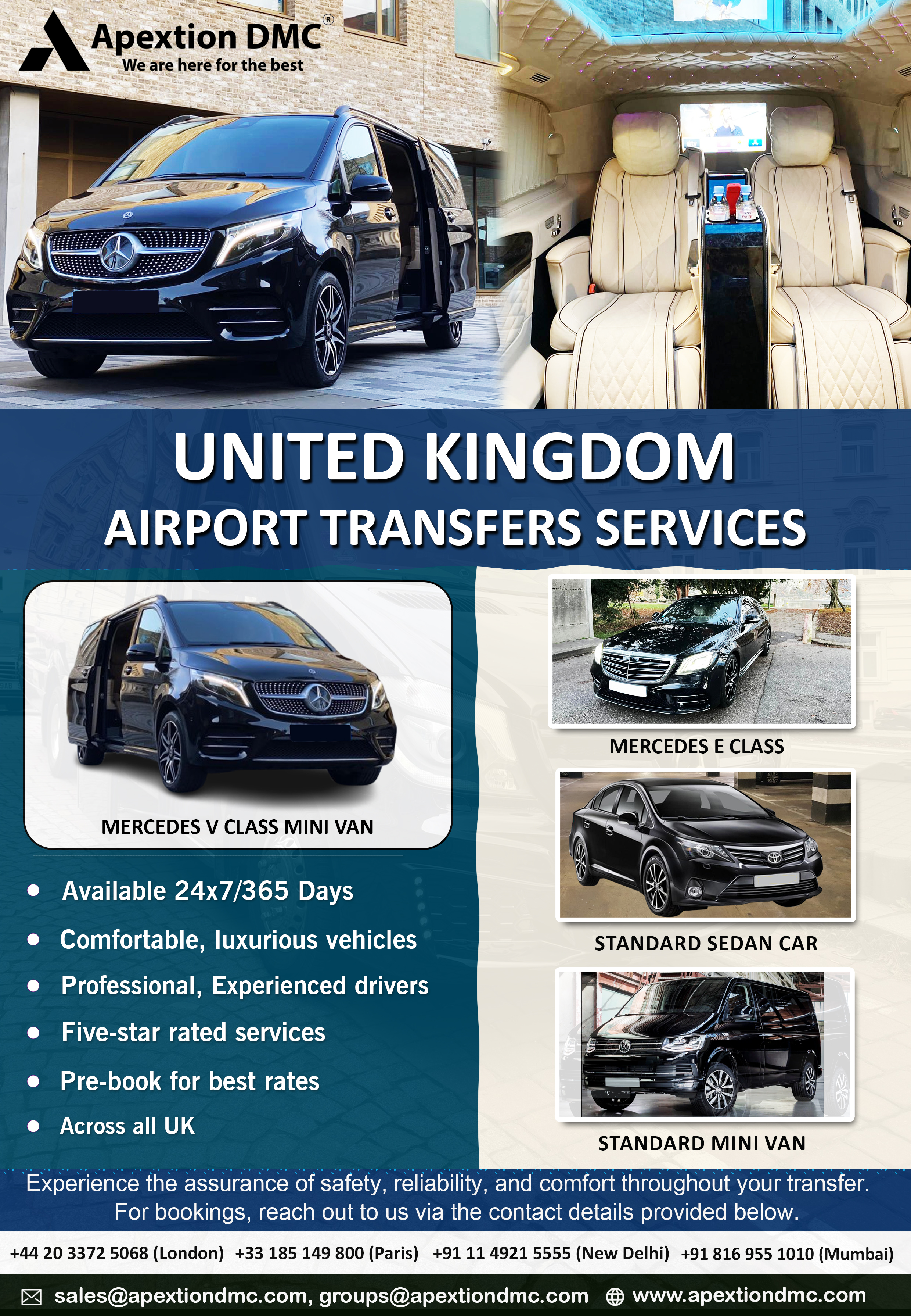UK Airport Transfers Services with Apextion DMC