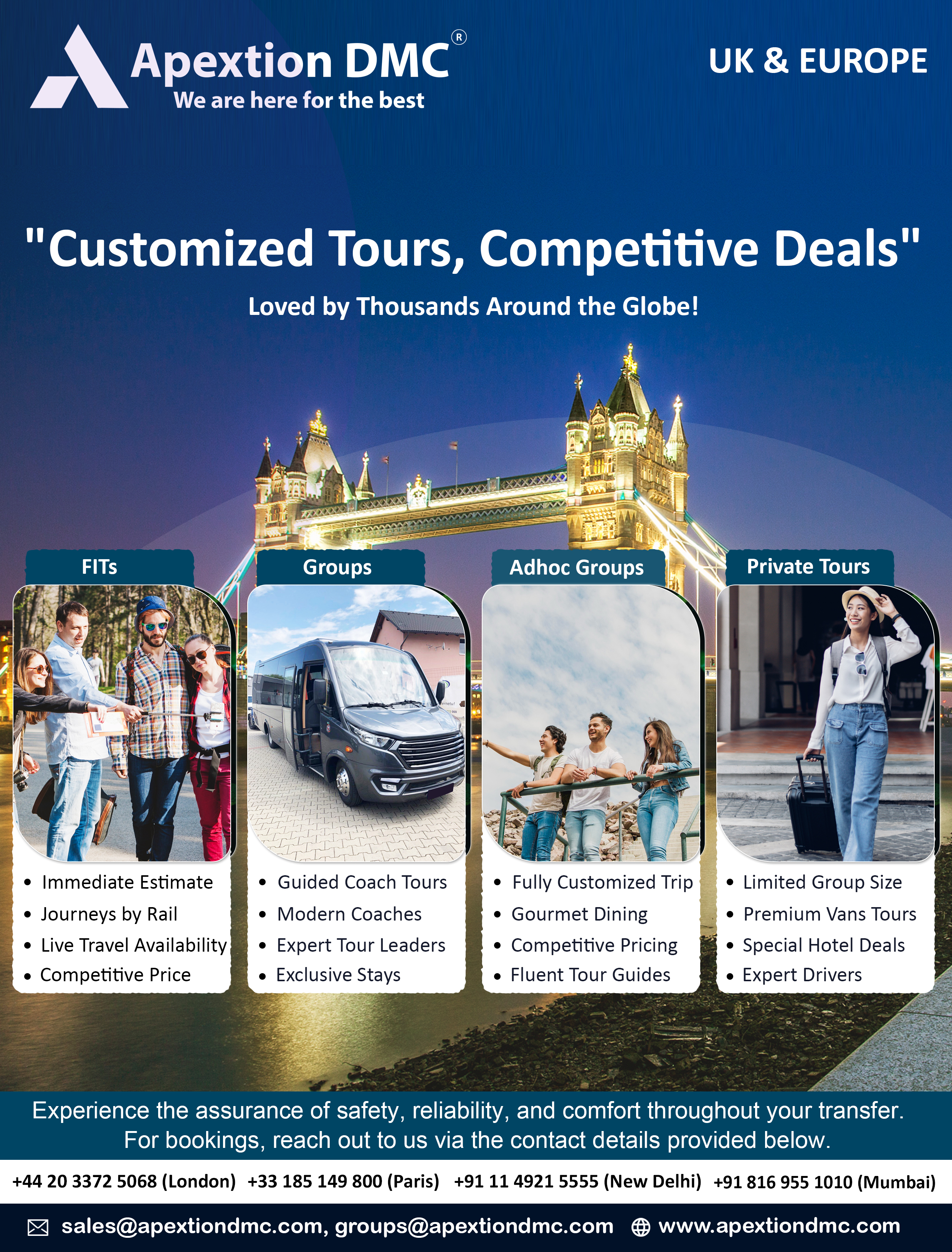 Customized Tours, Competitive Deals with Apextion DMC